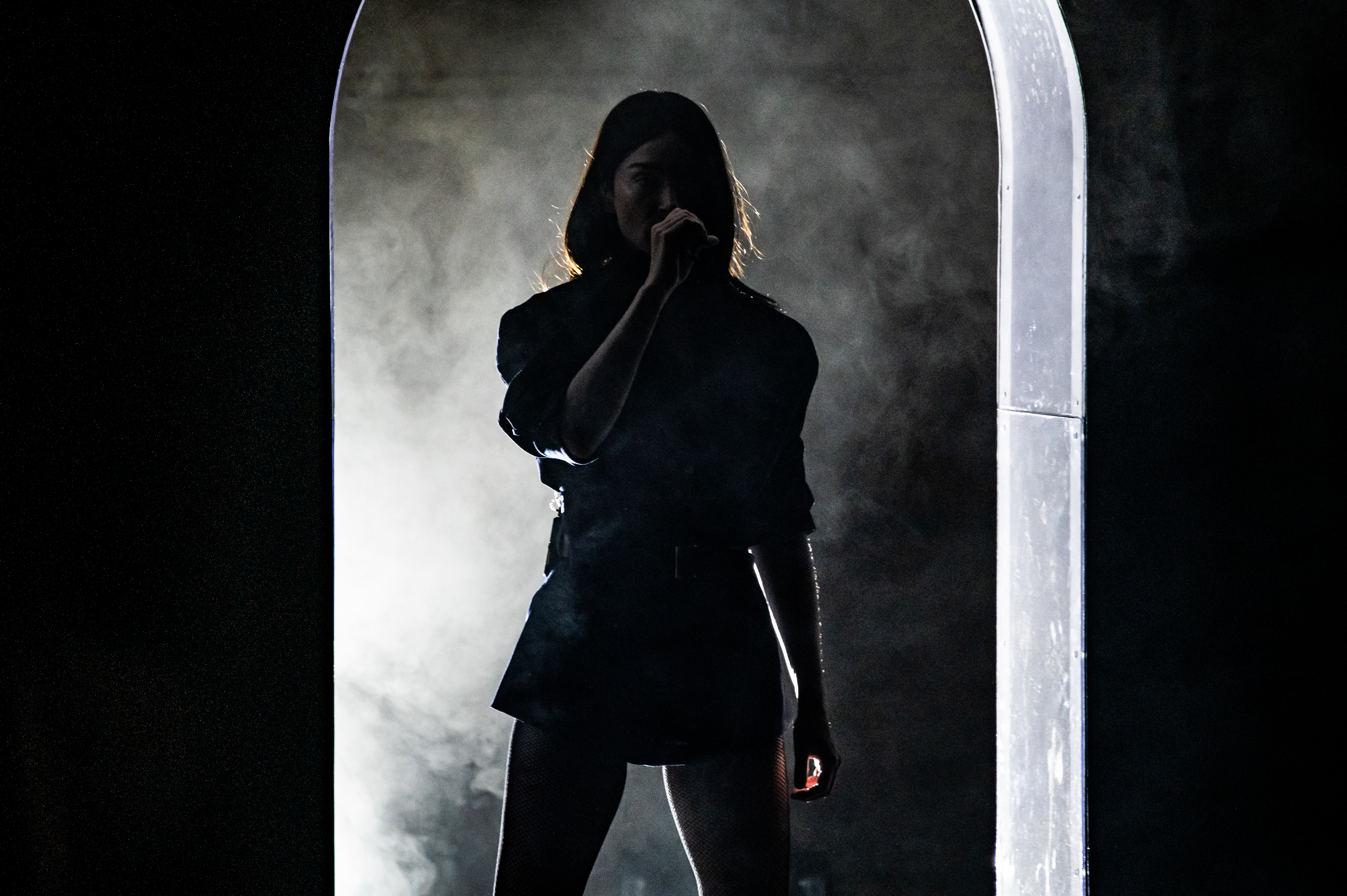 St Vincent performing at Orpheum Theatre, Vancouver - concert photography by Michael Caswell