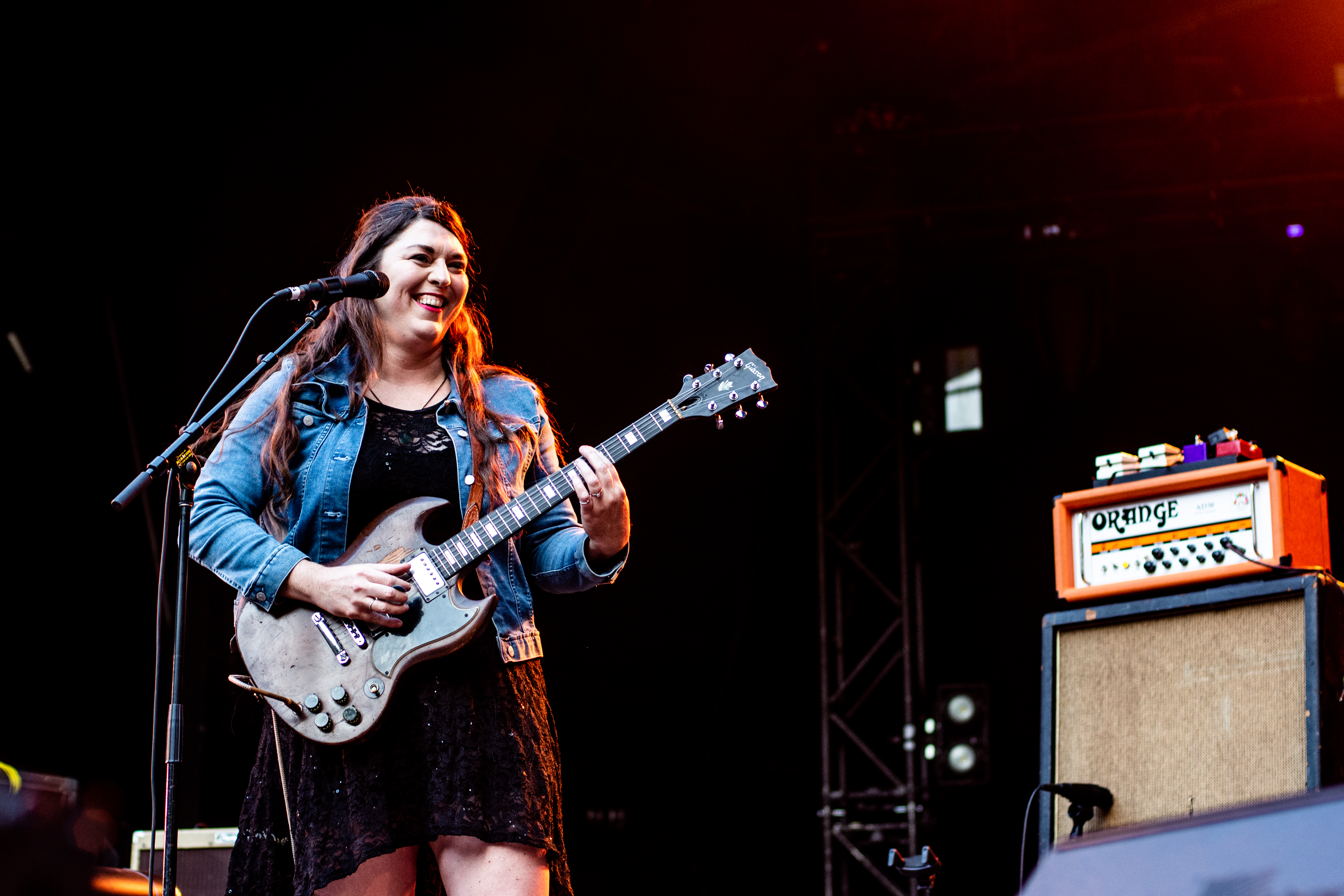 Terra Lightfoot performing at Malkin Bowl, Vancouver - concert photography by Michael Caswell