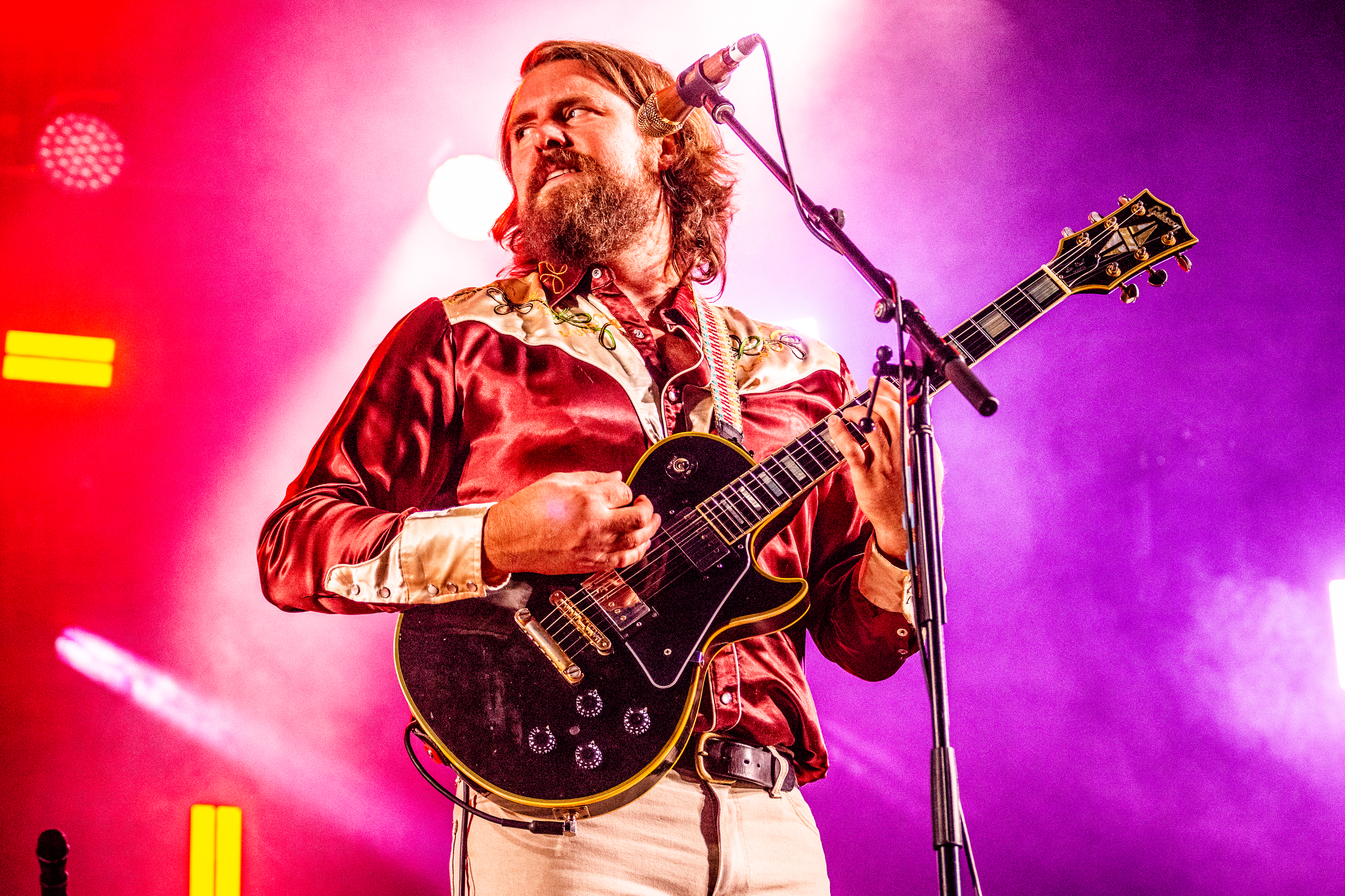 The Sheepdogs performing at Malkin Bowl, Vancouver - concert photography by Michael Caswell