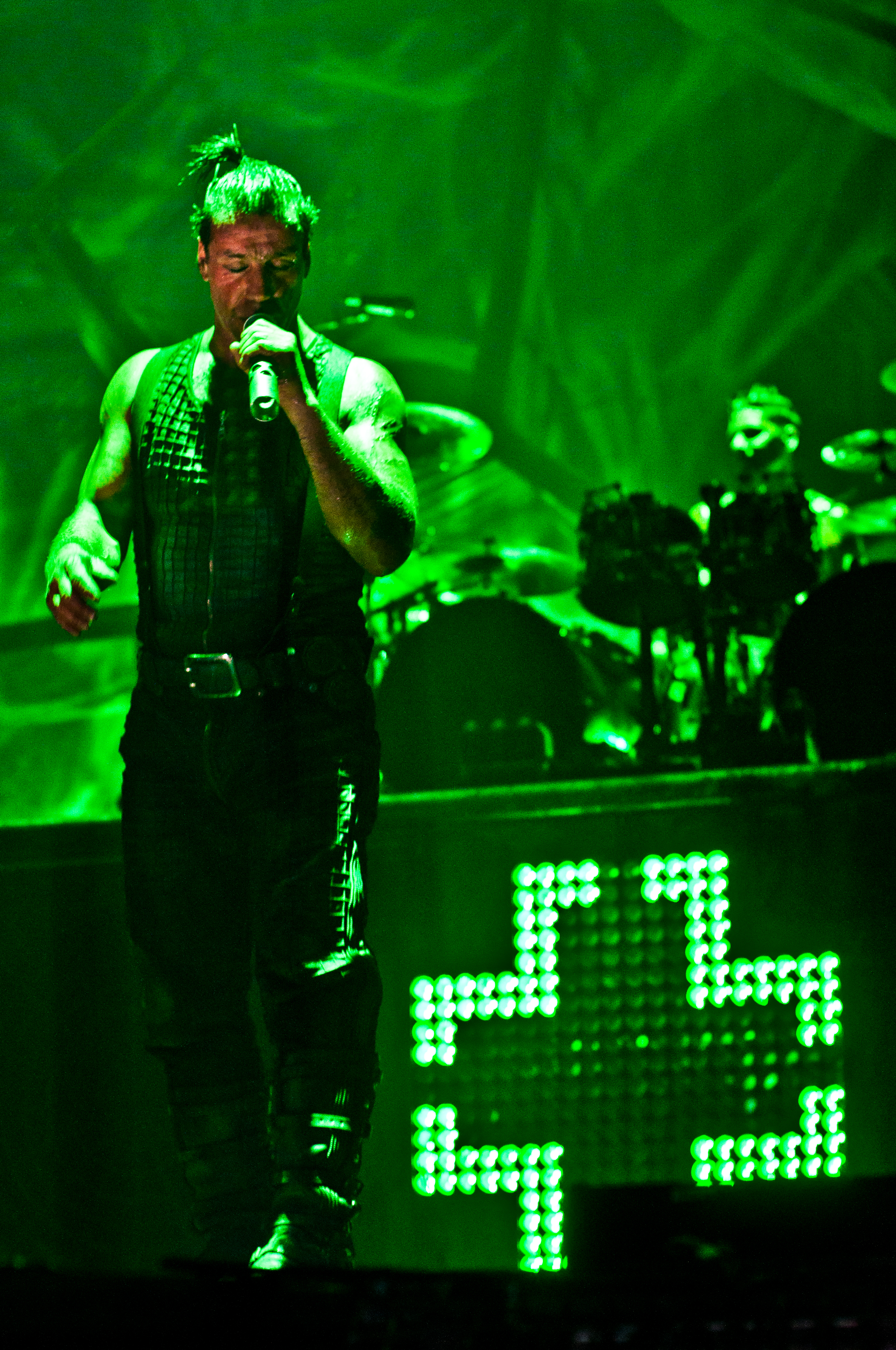 Rammstein performing at Rogers Arena, Vancouver - concert photography by Michael Caswell
