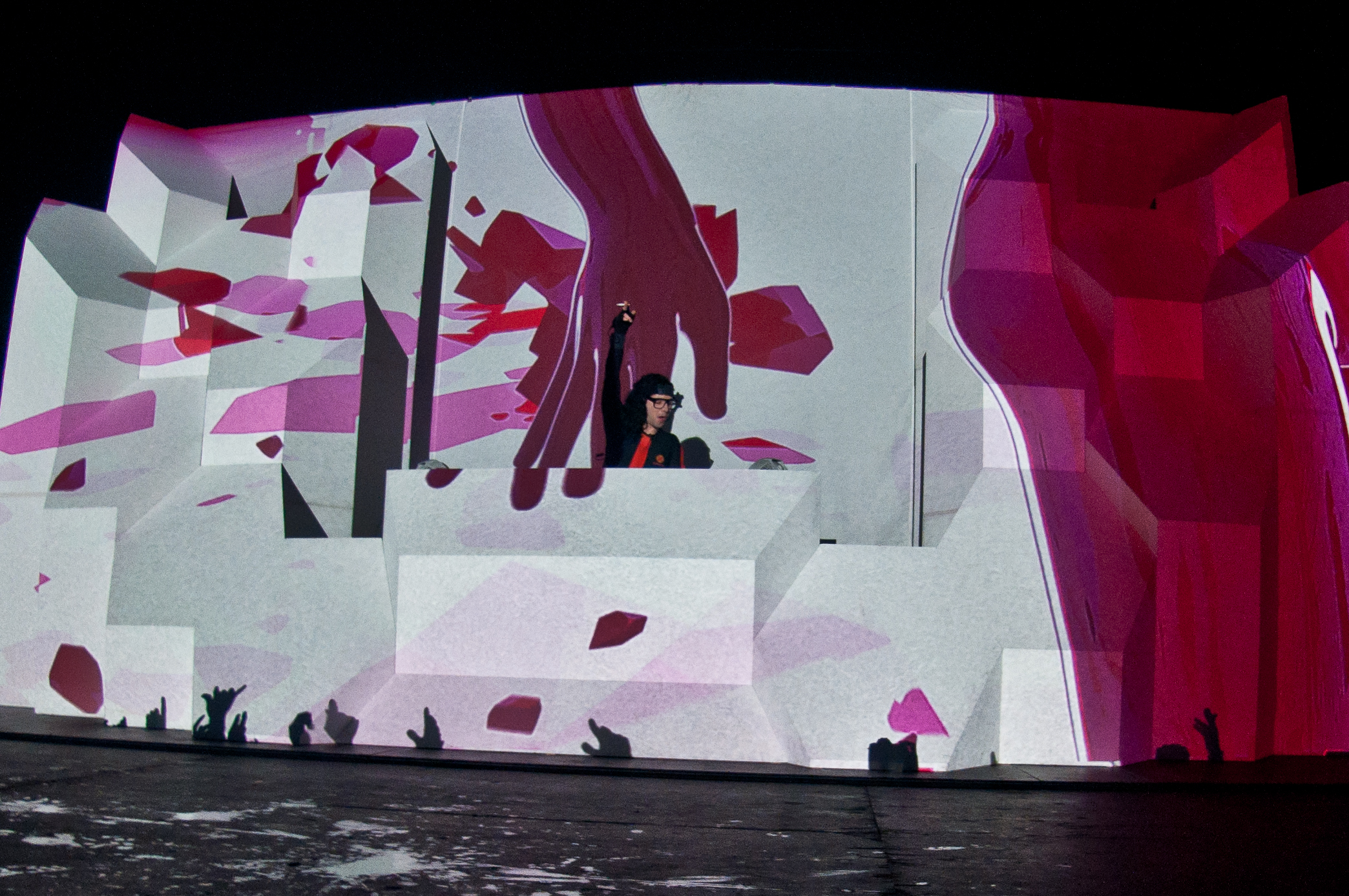 Skrillex performing at PNE Forum, Vancouver - concert photography by Michael Caswell