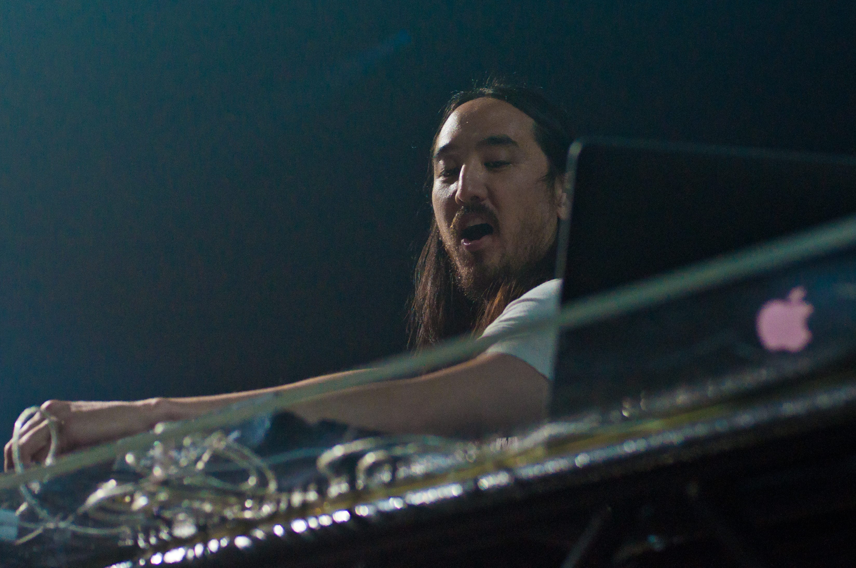 Steve Aoki performing at PNE Forum, Vancouver - concert photography by Michael Caswell