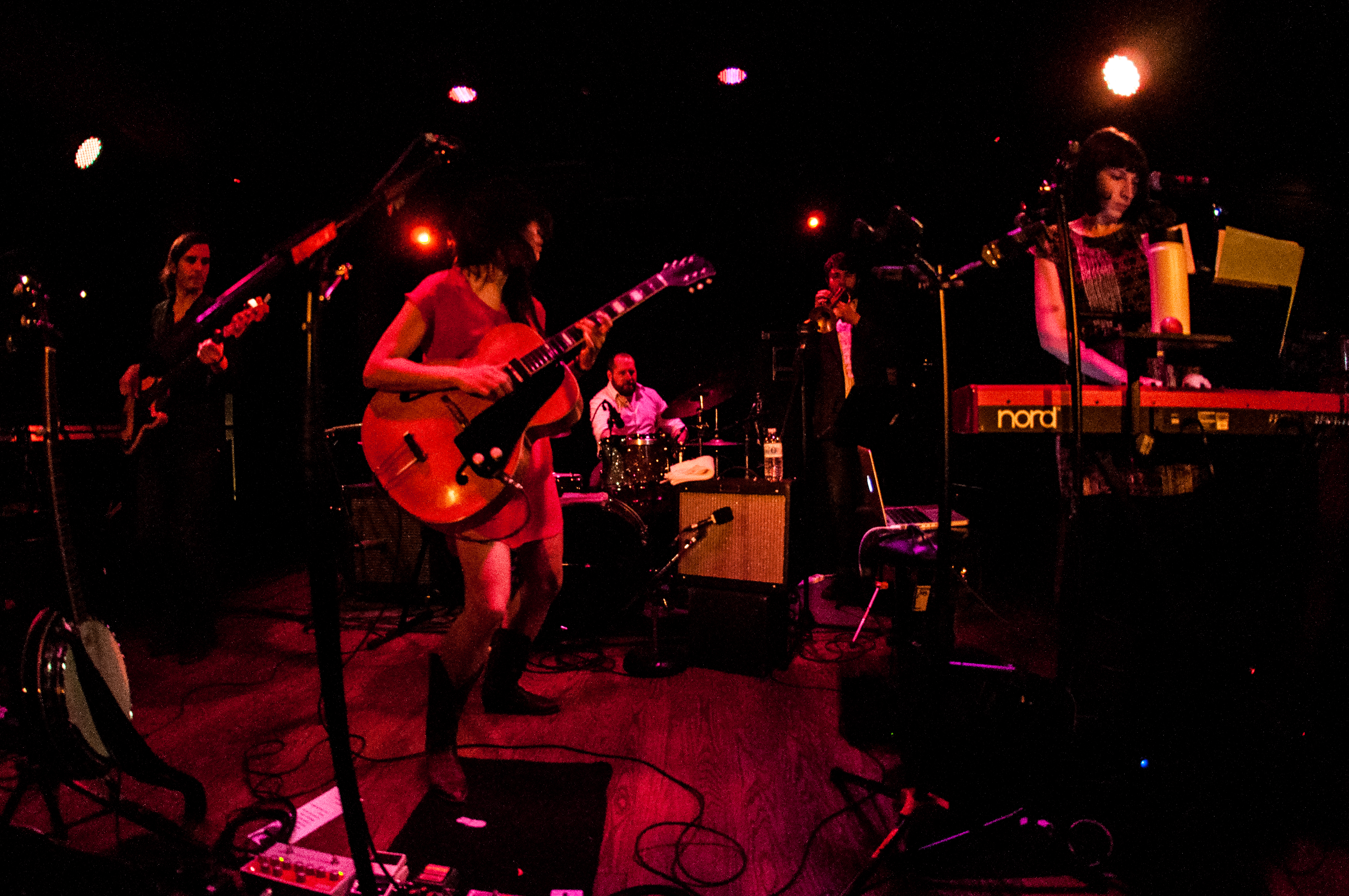 Thao and the Get Down, Stay Down performing at Fortune Sound Club, Vancouver - concert photography by Michael Caswell