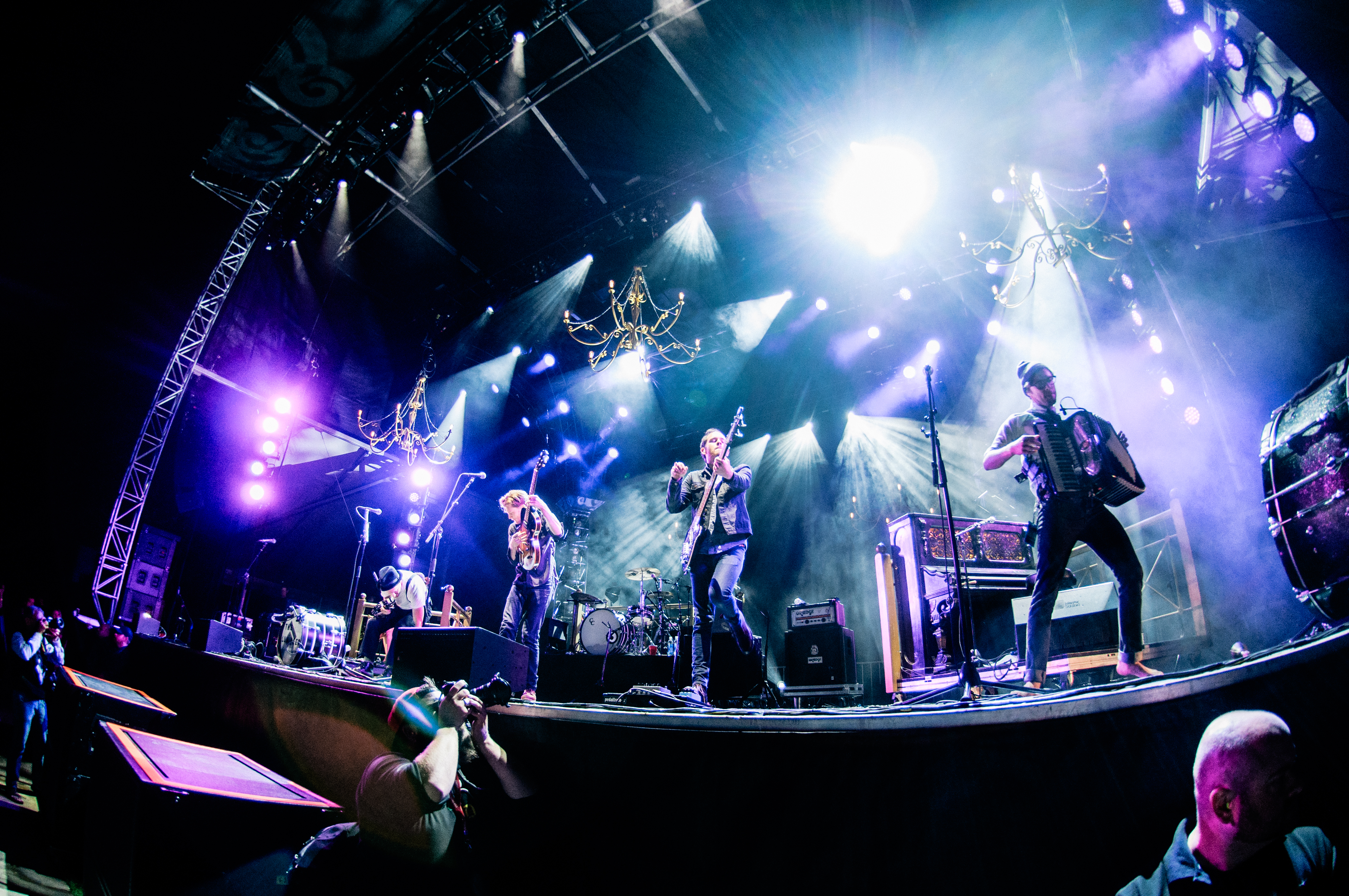 The Lumineers performing at Deer Lake Park, Vancouver - concert photography by Michael Caswell