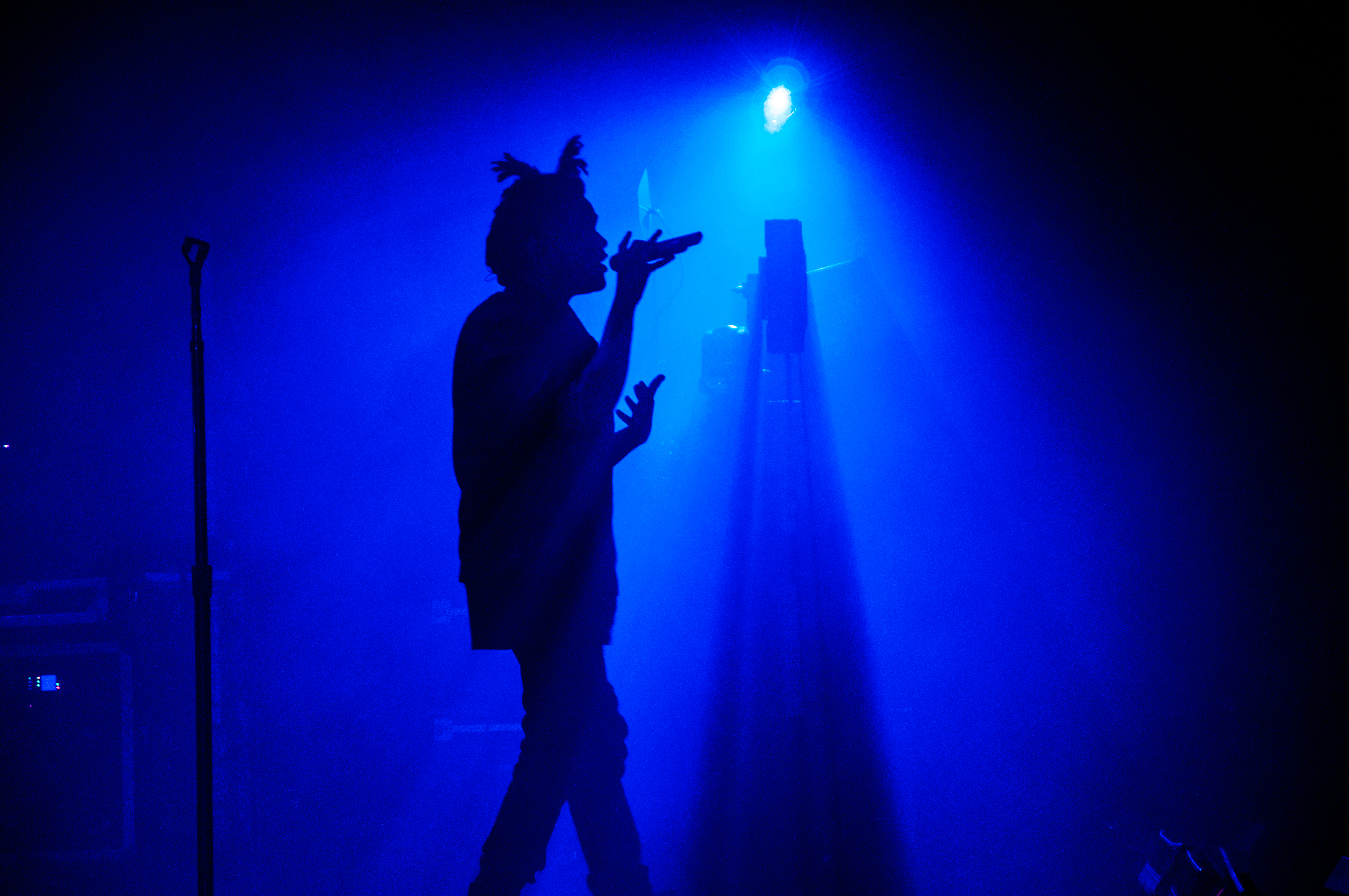 The Weeknd performing at Orpheum Theatre, Vancouver - concert photography by Michael Caswell
