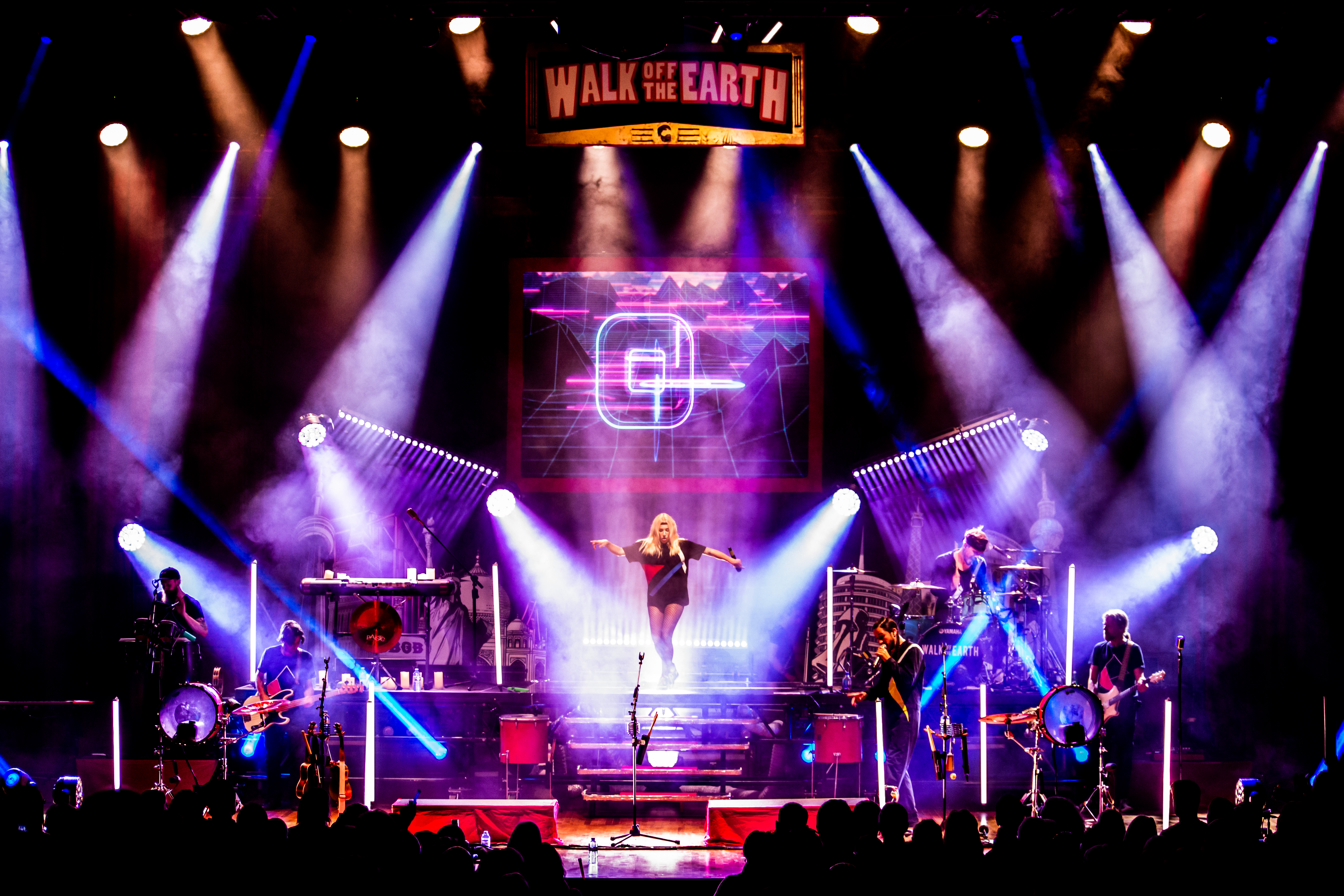Walk Off The Earth performing at Orpheum Theatre, Vancouver - concert photography by Michael Caswell