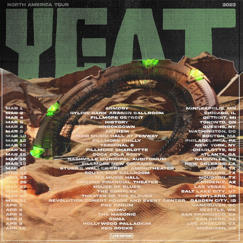 News Yeat Announces 2023 North American Tour Kicking Off In March