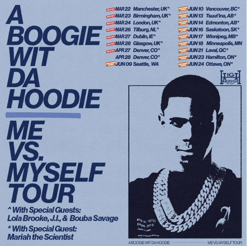 News A Boogie Wit Da Hoodie Announces More Canadian Dates For His "Me
