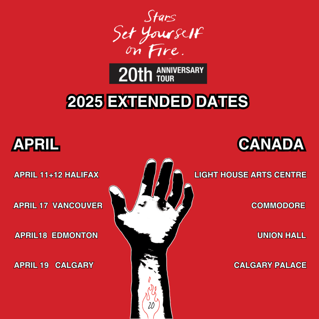 News: Stars Extend North American Tour In Celebration Of The 20th Anniversary Of Set Yourself On Fire