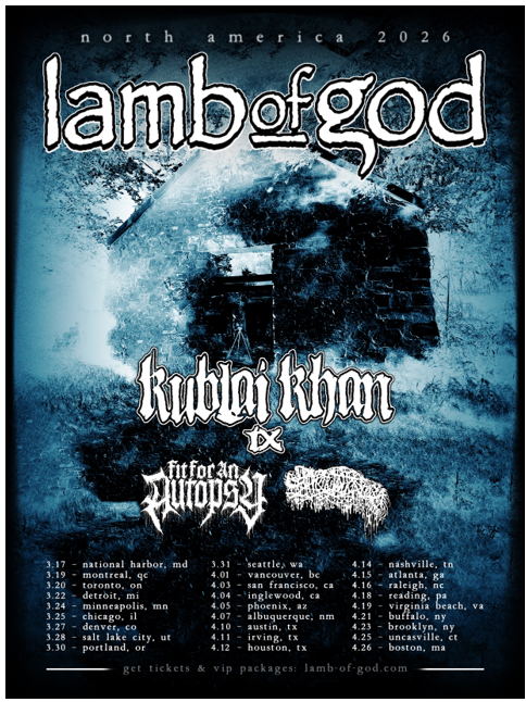 News: Lamb Of God Announce 2026 North American Tour