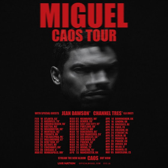 News: Miguel Announces Massive “CAOS” Tour In North America And Europe