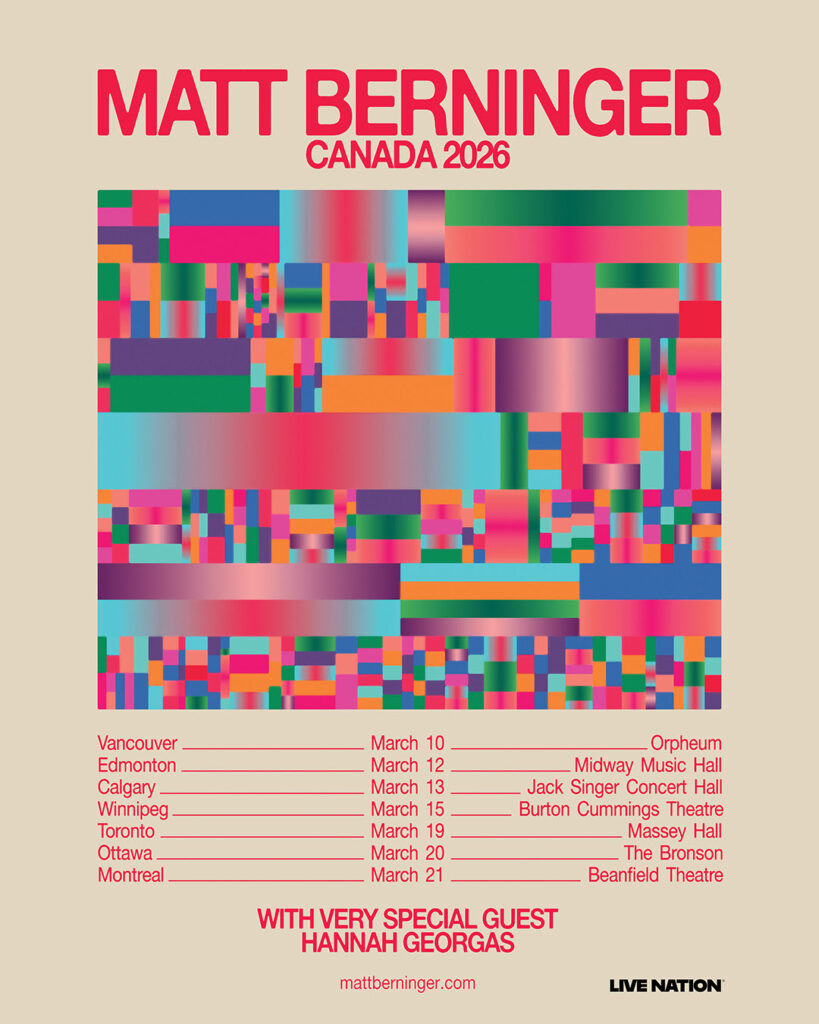 News: Matt Berninger Announces First Solo Canadian Tour